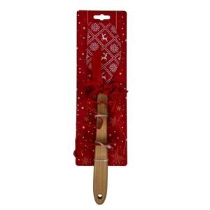 Christmas Themed Red and White Reindeer Spatula and Cookie Cutter Set